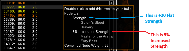 Path of Building Shrapnel timeless jewel hover tooltip
