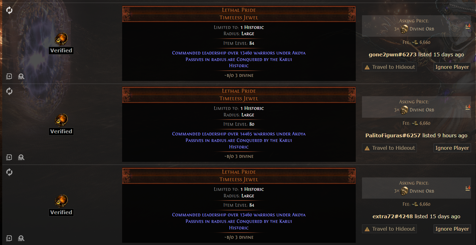 PoE Trade Shrapnel timeless jewel seed filter from Path of Building